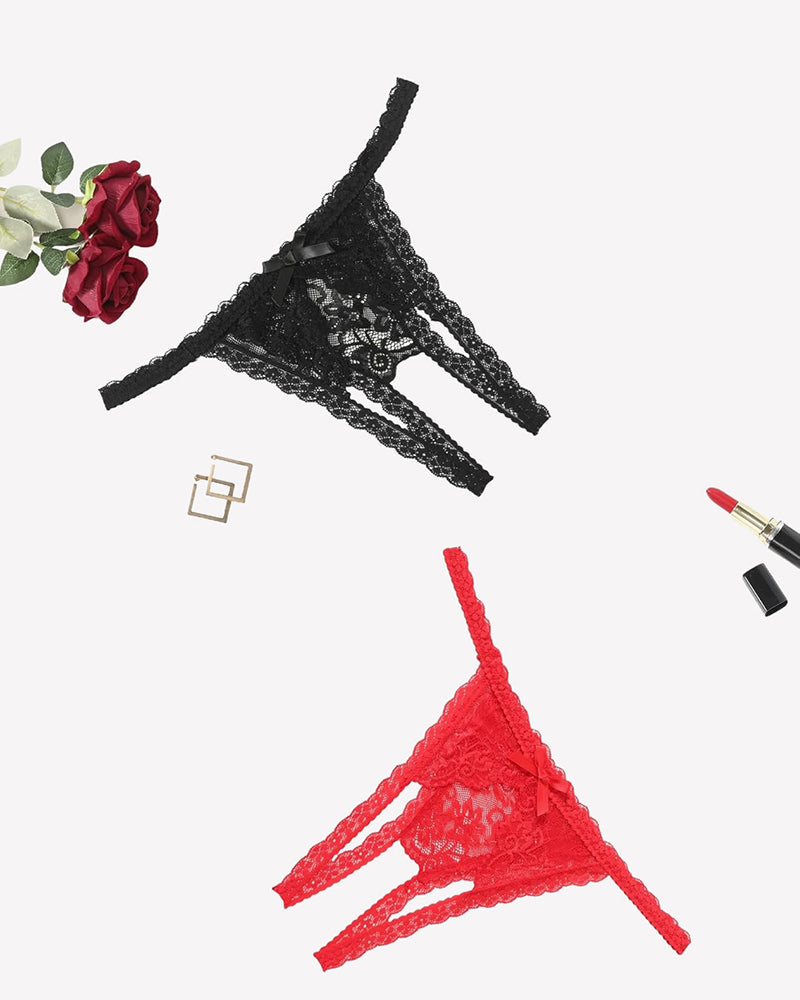 Low Rise Briefs Floral Lace Thong Panties