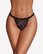 Low Rise Briefs Floral Lace Thong Panties