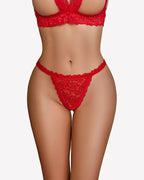 Low Rise Briefs Floral Lace Thong Panties