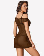 Sheer Mesh Swimsuit Cover Up Bikini Dress