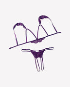 Floral Lace Cutout Bra Panty Lingerie Set