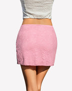 Y2K Lace Layered Ruffle Micro Mini Skirt