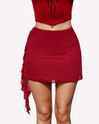 Y2K Micro Mini Skirt Mesh Flowy Layered Skirt