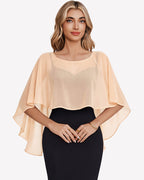 Chiffon Cape Shawl Evening Wedding Bridesmaid Cover Up