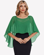Chiffon Cape Shawl Evening Wedding Bridesmaid Cover Up