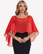 Chiffon Cape Shawl Evening Wedding Bridesmaid Cover Up