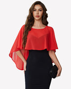 Chiffon Cape Shawl Evening Wedding Bridesmaid Cover Up