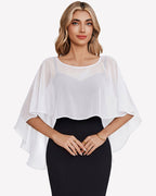 Chiffon Cape Shawl Evening Wedding Bridesmaid Cover Up