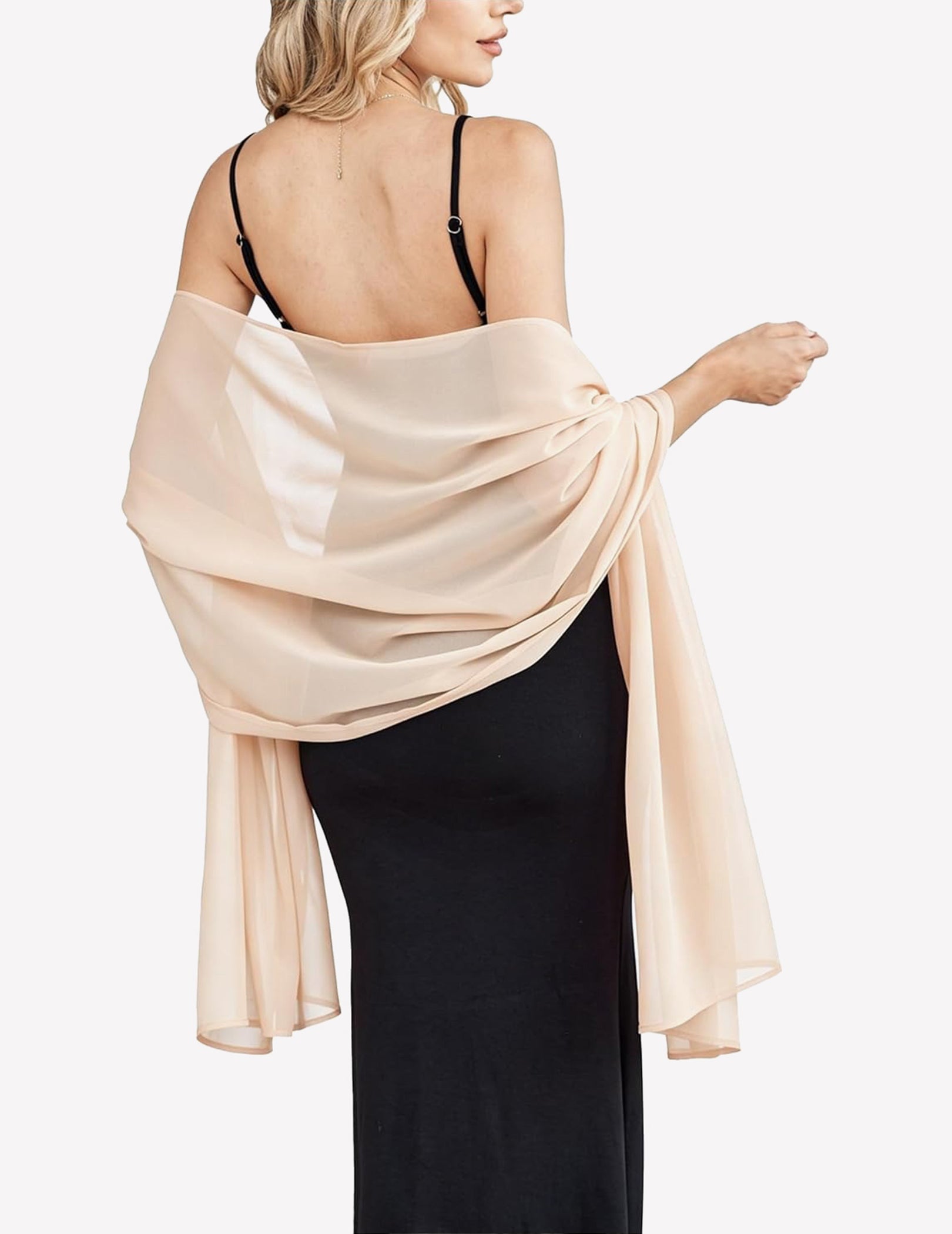 Chiffon Shawl Wrap Sheer Soft Scarf for Wedding & Formal Events