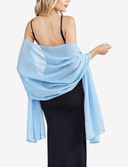Chiffon Shawl Wrap Sheer Soft Scarf for Wedding & Formal Events