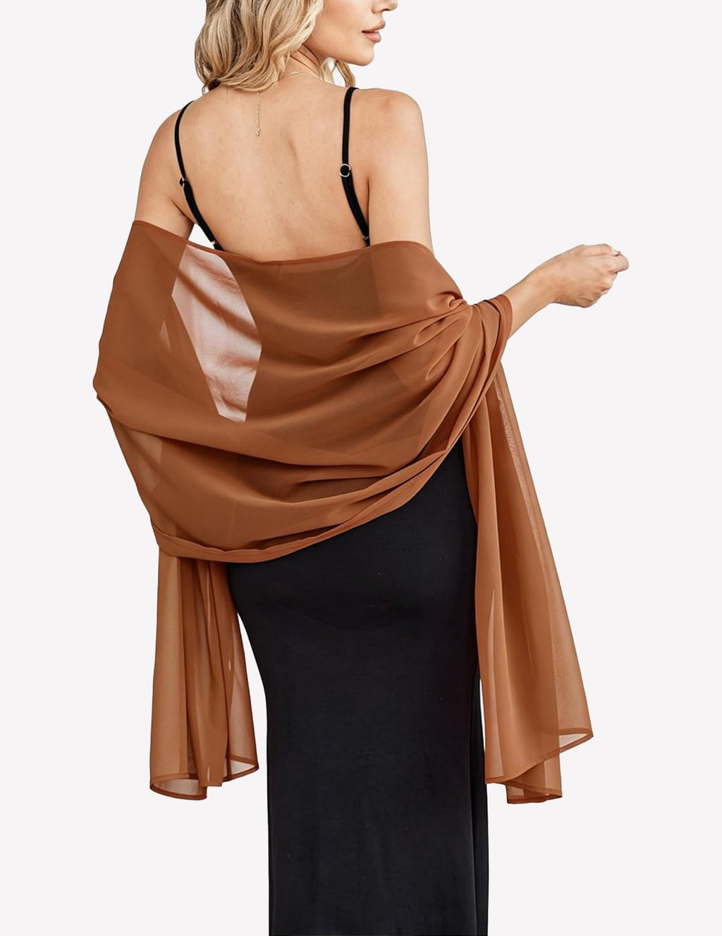 Chiffon Shawl Wrap Sheer Soft Scarf for Wedding & Formal Events