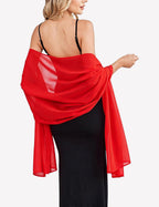 Chiffon Shawl Wrap Sheer Soft Scarf for Wedding & Formal Events