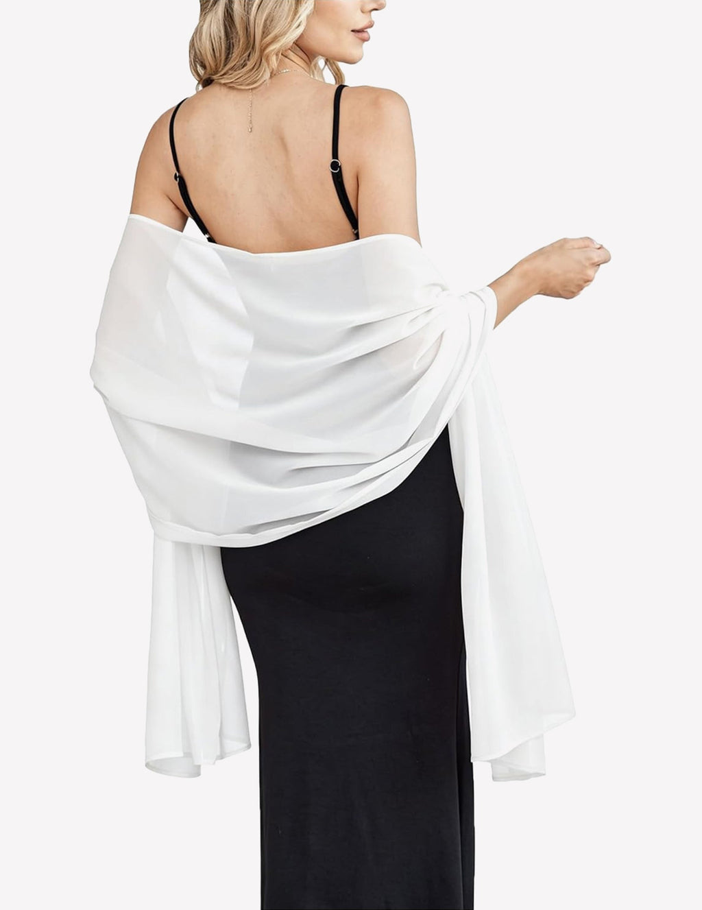 Chiffon Shawl Wrap Sheer Soft Scarf for Wedding & Formal Events
