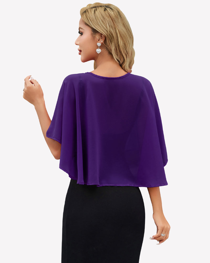 Women's Chiffon Shawl Wrap ?¡ìC Evening Wedding Cape Bolero Cover Up