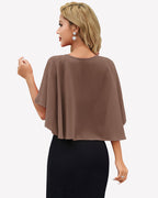 Women's Chiffon Shawl Wrap ?¡ìC Evening Wedding Cape Bolero Cover Up