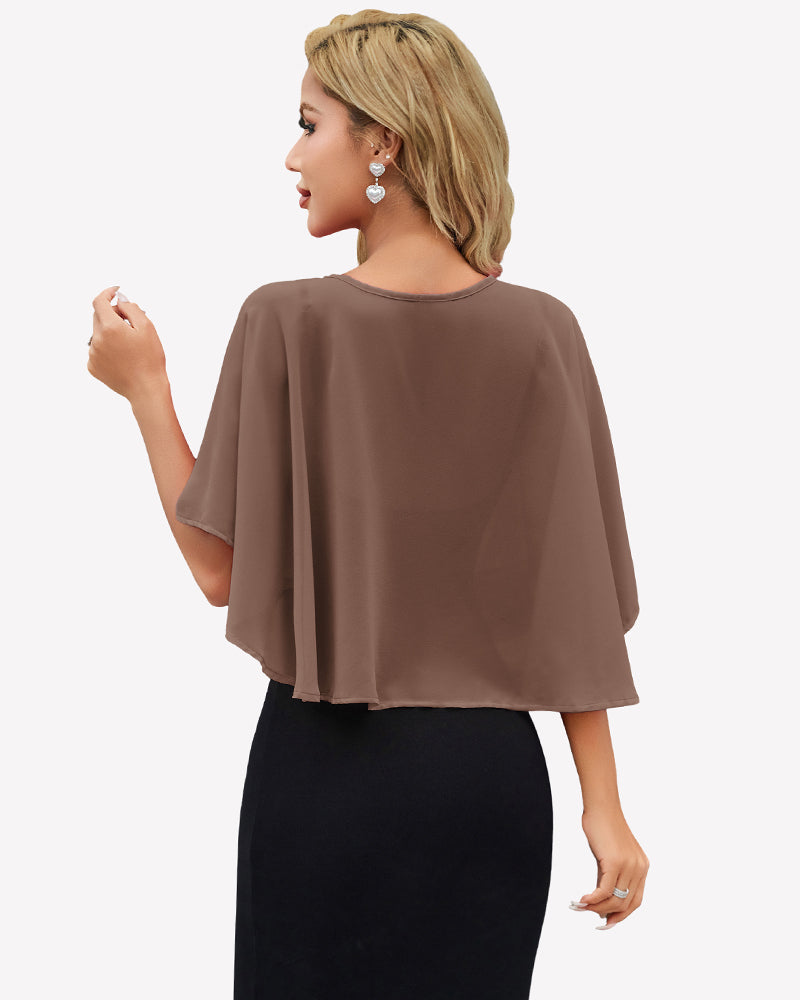Women's Chiffon Shawl Wrap ?¡ìC Evening Wedding Cape Bolero Cover Up