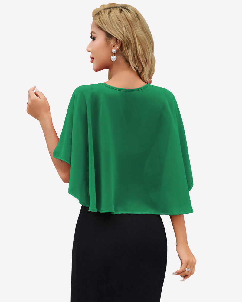 Women's Chiffon Shawl Wrap ?¡ìC Evening Wedding Cape Bolero Cover Up