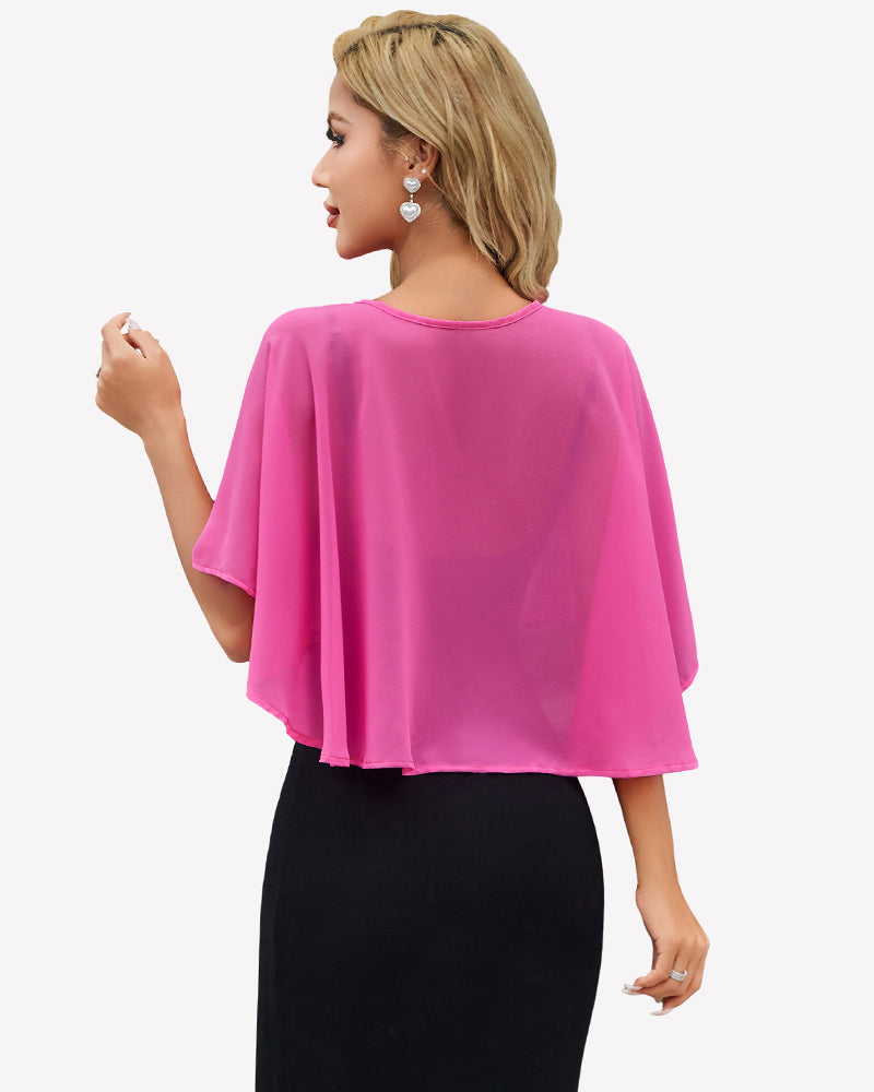 Women's Chiffon Shawl Wrap ?¡ìC Evening Wedding Cape Bolero Cover Up