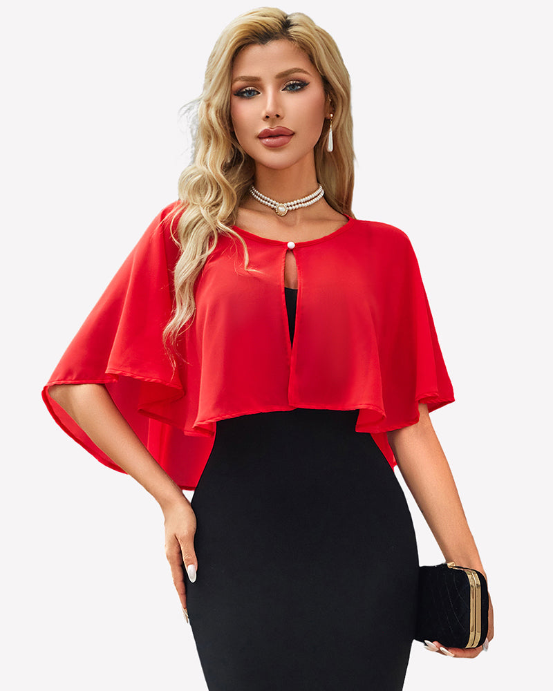 Women's Chiffon Shawl Wrap ?¡ìC Evening Wedding Cape Bolero Cover Up