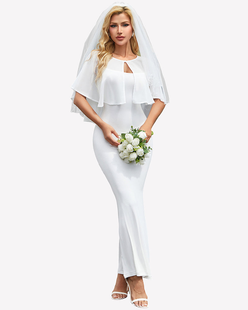 Women's Chiffon Shawl Wrap ?¡ìC Evening Wedding Cape Bolero Cover Up