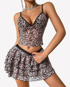 Two Piece Lounge Set Tank Top and Skirt Vacation Outfit