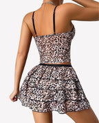 Two Piece Lounge Set Tank Top and Skirt Vacation Outfit