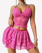 Two Piece Lounge Set Tank Top and Skirt Vacation Outfit