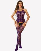 Fishnet Body Stocking One-Piece Mesh Bodysuit