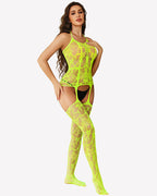 Fishnet Body Stocking One-Piece Mesh Bodysuit