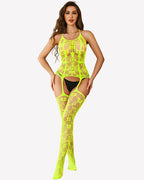Fishnet Body Stocking One-Piece Mesh Bodysuit