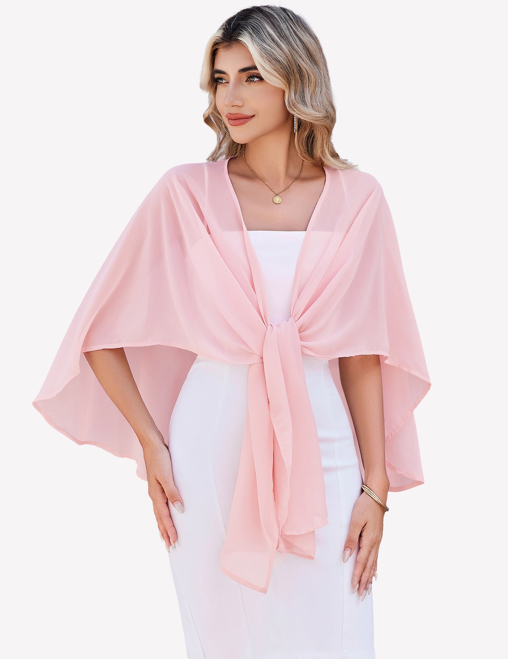 Sheer Chiffon Shawl Wrap ?¡ìC Elegant Scarf Cover Up