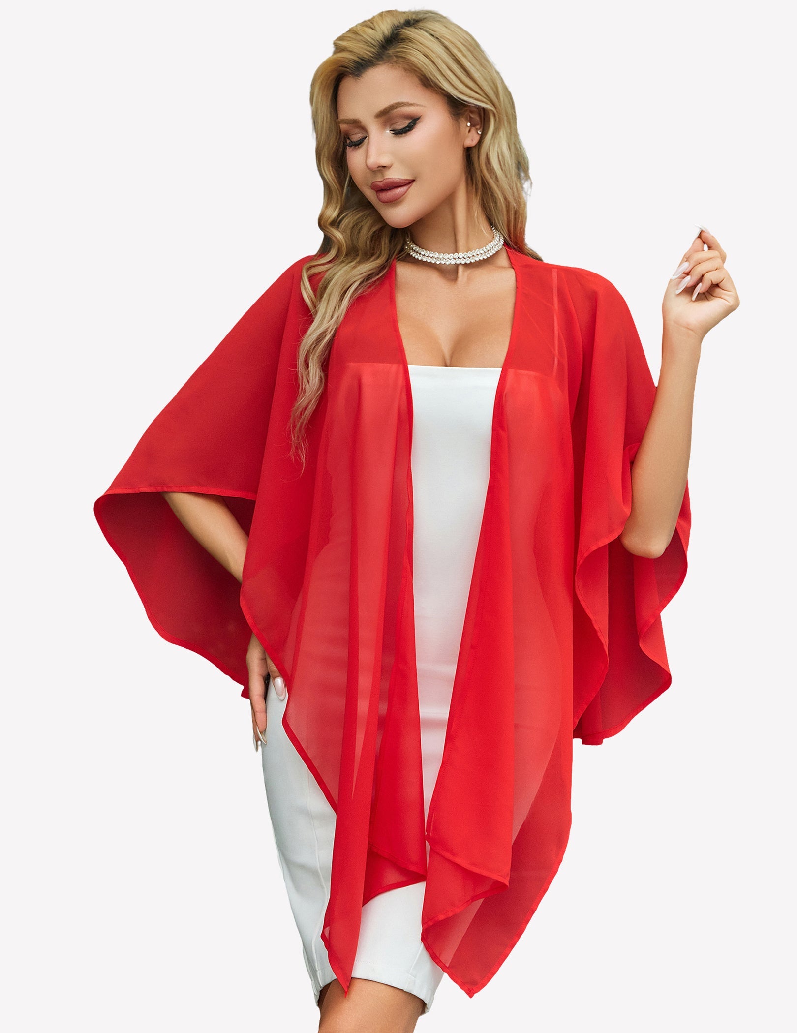 Sheer Chiffon Shawl Wrap ?¡ìC Elegant Scarf Cover Up