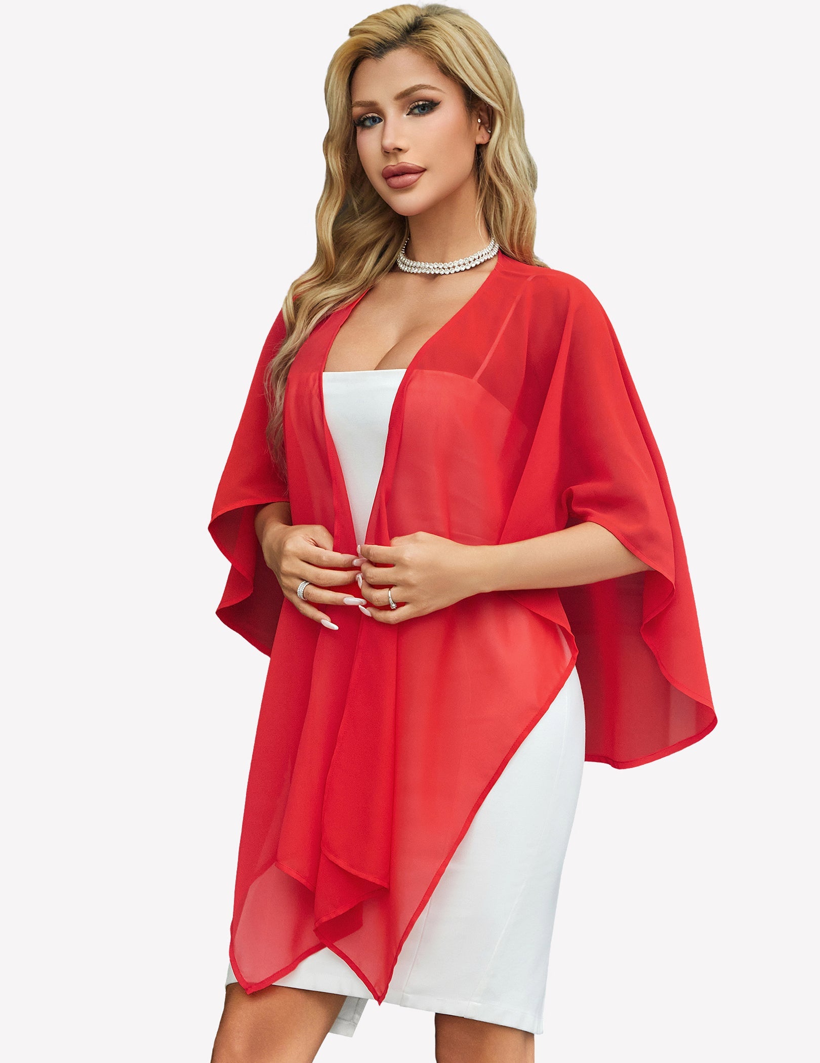 Sheer Chiffon Shawl Wrap ?¡ìC Elegant Scarf Cover Up