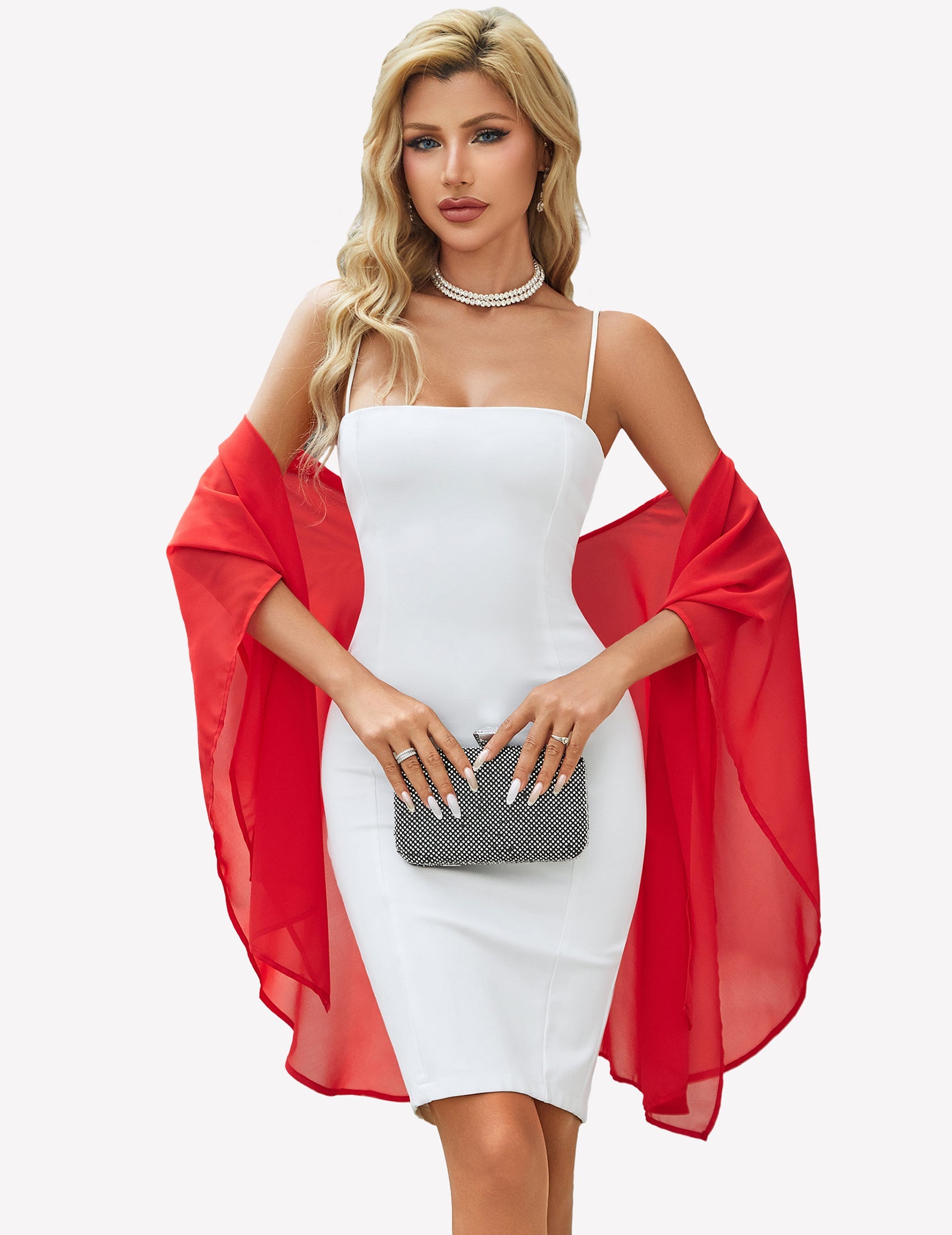 Sheer Chiffon Shawl Wrap ?¡ìC Elegant Scarf Cover Up