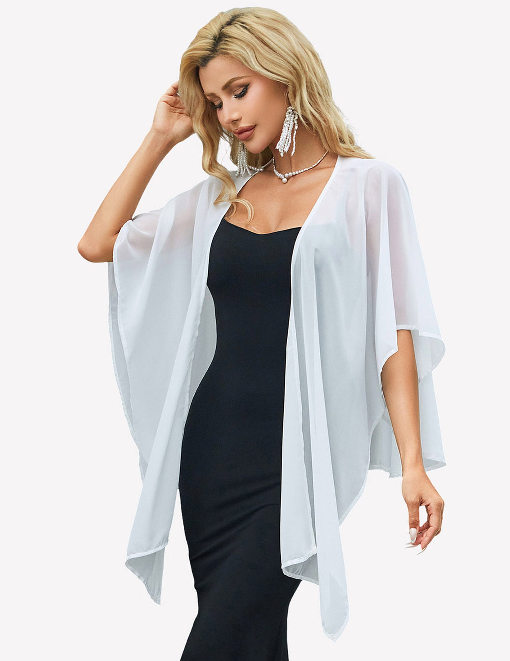 Sheer Chiffon Shawl Wrap ?¡ìC Elegant Scarf Cover Up