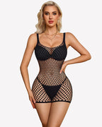 Fishnet Mesh Dress See Through Chemise