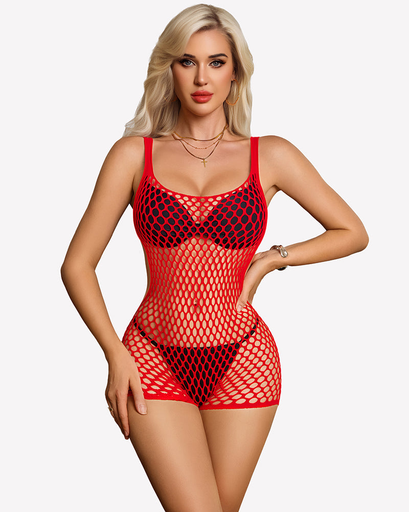 Fishnet Mesh Dress See Through Chemise