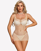 Fishnet Mesh Dress See Through Chemise
