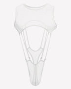 Men's High Cut Fishnet Bodysuit Sheer Mesh One Piece