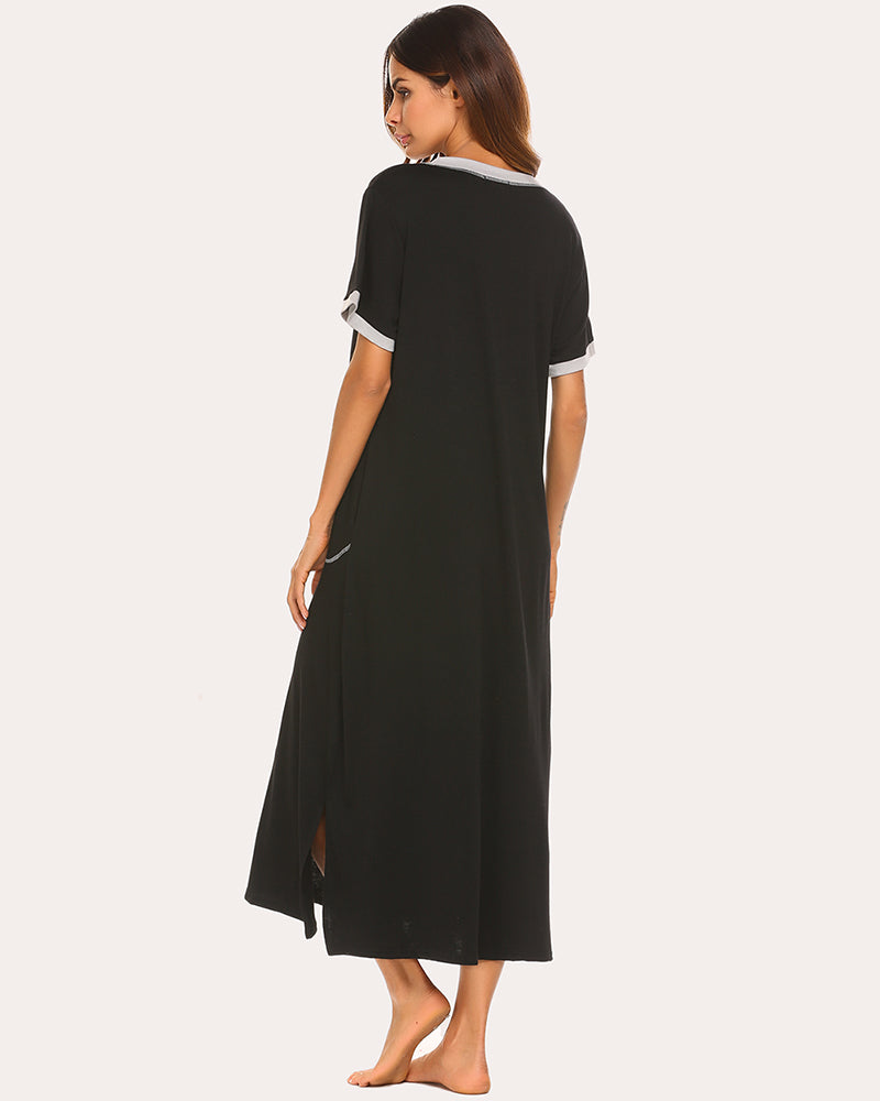 Ekouaer Ultra-Soft Long Nightgown with Pocket (US Only)