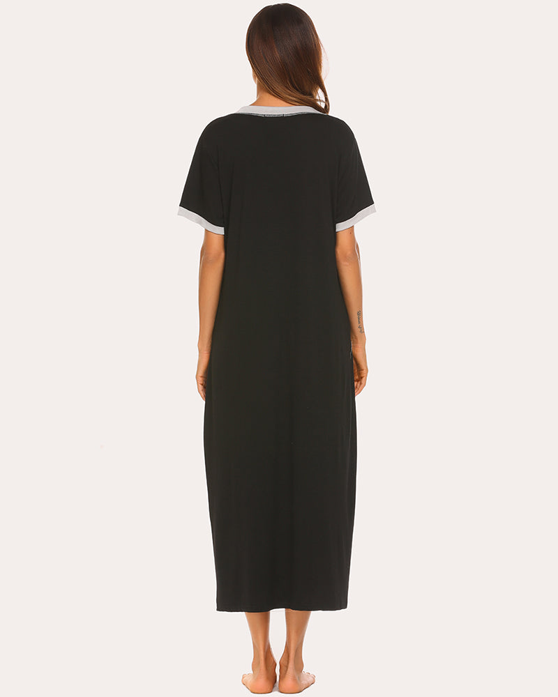 Ekouaer Ultra-Soft Long Nightgown with Pocket (US Only)