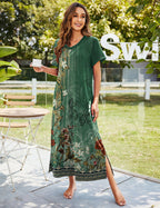 Ekouaer Ultra-Soft Long Nightgown with Pocket (US Only)