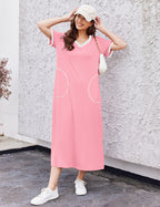 Ekouaer Ultra-Soft Long Nightgown with Pocket (US Only)