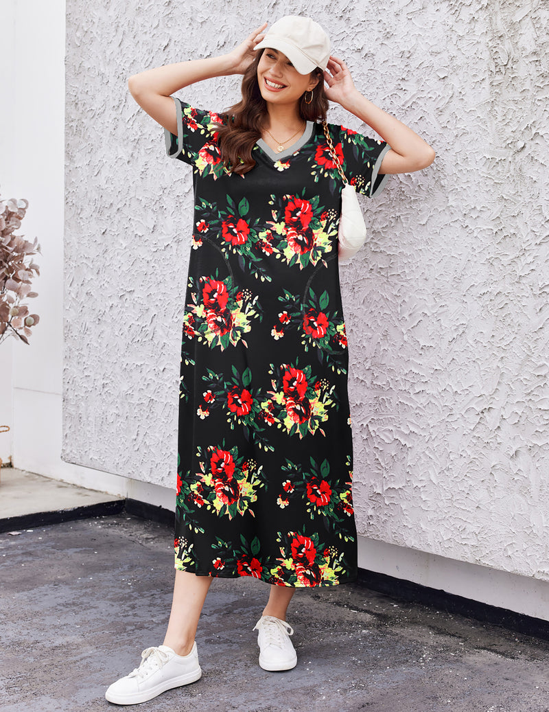 Ekouaer Ultra-Soft Long Nightgown with Pocket (US Only)