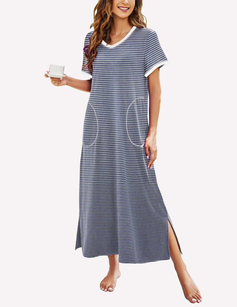 Ekouaer Ultra-Soft Long Nightgown with Pocket (US Only)