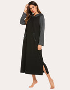 Contrast Color Hooded Nightdress (US Only)