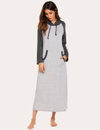 Contrast Color Hooded Nightdress (US Only)