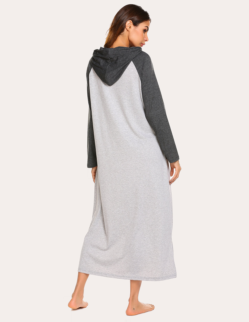 Contrast Color Hooded Nightdress (US Only)