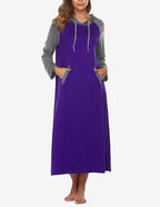 Contrast Color Hooded Nightdress (US Only)