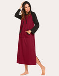 Contrast Color Hooded Nightdress (US Only)